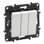 1 LEGRAND Niloé 3x enkelpol. schakelaar