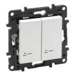 5 LEGRAND Niloé 2x wisselsch. verlicht