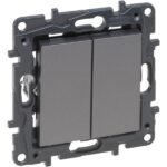 5 LEGRAND Niloé wisselschakel.+drukknop