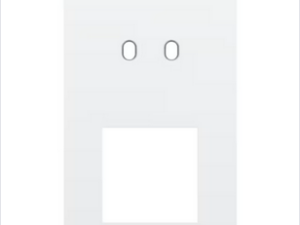 Niko Tweevoudige afdekplaat v60 voor tweev schak + fct toggle wit Niko Toggle Wit