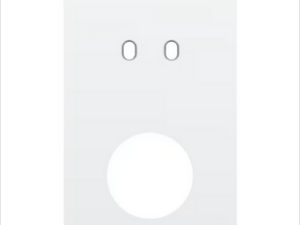 Niko Tweevoudige afdekplaat v60 voor tweev schak + stopc toggle wit Niko Toggle Wit