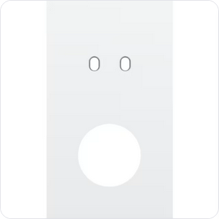 Niko Tweevoudige afdekplaat v60 voor tweev schak + stopc toggle wit Niko Toggle Wit