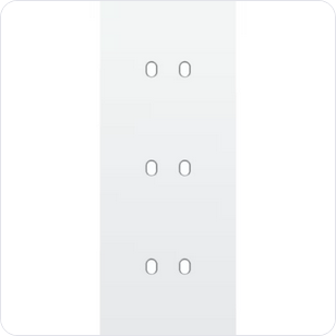 Niko Drievoudige afdekplaat v60 voor 3 tweev schak toggle Niko Toggle Wit