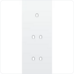 Niko Drievoudige afdekplaat v60 voor enklv + 2 tweev schak toggle wit Niko Toggle Wit