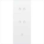 Niko Drievoudige afdekplaat v60 voor 2 tweev + enklv schak toggle wit Niko Toggle Wit