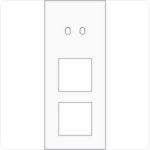 Niko Drievoudige afdekplaat v60 voor tweev schak + 2 fct toggle wit Niko Toggle Wit