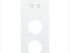 Niko Drievoudige afdekplaat v60 voor tweev schak + 2 stopc toggle wit Niko Toggle Wit