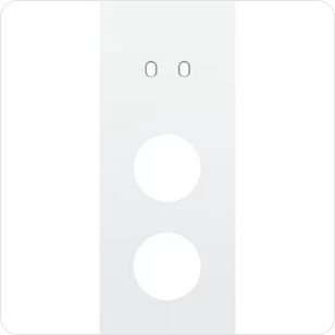 Niko Drievoudige afdekplaat v60 voor tweev schak + 2 stopc toggle wit Niko Toggle Wit