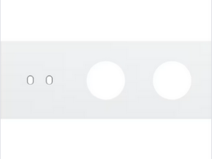 Niko Drievoudige afdekplaat h71 voor 1 tweev schak + 2 stopc toggle Niko Toggle Wit