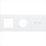 Niko Drievoudige afdekplaat h71 voor fct + stopc + tweev schak toggle wit Niko Toggle Wit
