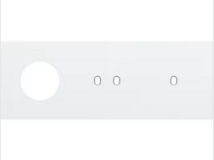 Niko Drievoudige afdekplaat h71 voor stopc tweev + enkelv schak toggle wit Niko Toggle Wit
