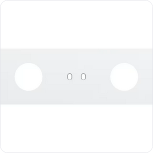 Niko Drievoudige afdekplaat h71 voor stopc + tweev schak + stopc toggle wit Niko Toggle Wit