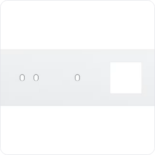 Niko Drievoudige afdekplaat h71 voor tweev + enkelv schak + fct toggle wit Niko Toggle Wit