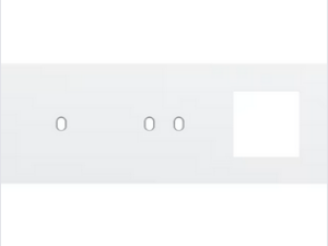Niko Drievoudige afdekplaat h71 voor enkelv + tweev schak + fct toggle wit Niko Toggle Wit