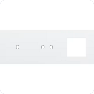 Niko Drievoudige afdekplaat h71 voor enkelv + tweev schak + fct toggle wit Niko Toggle Wit