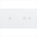 Niko Tweevoudige afdekplaat h71 voor 1 enklv + 1 tweev schak toggle Niko Toggle Wit