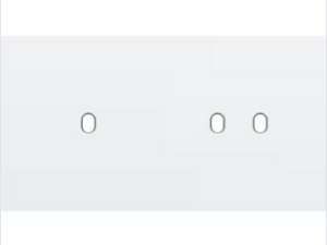 Niko Tweevoudige afdekplaat h71 voor 1 enklv + 1 tweev schak toggle Niko Toggle Wit