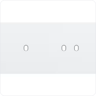 Niko Tweevoudige afdekplaat h71 voor 1 enklv + 1 tweev schak toggle Niko Toggle Wit