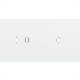 Niko Tweevoudige afdekplaat h71 voor 1 tweev + 1 enklv schak toggle Niko Toggle Wit