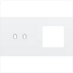 Niko Tweevoudige afdekplaat h71 voor tweev schak + fct toggle wit Niko Toggle Wit