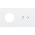 Niko Tweevoudige afdekplaat h71 voor 1 stopc + 1 tweev schak toggle Niko Toggle Wit