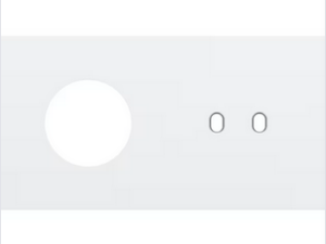 Niko Tweevoudige afdekplaat h71 voor 1 stopc + 1 tweev schak toggle Niko Toggle Wit