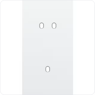 Niko Tweevoudige afdekplaat v71 voor 1 tweev + 1 enklv schak toggle Niko Toggle Wit