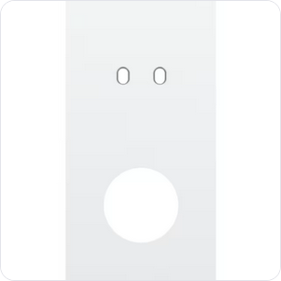Niko Tweevoudige afdekplaat v71 voor 1 tweev schak + 1 stopc toggle Niko Toggle Wit