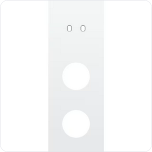 Niko Drievoudige afdekplaat v71 voor tweev schak + 2 stopc toggle wit Niko Toggle Wit