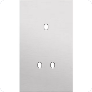 NIKO 2-Voudige afdekplaat v60 vr 1 enklv + 1 tweev schak toggle Niko Toggle alu blue grey brushed