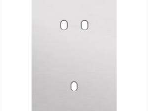 NIKO 2-Voudige afdekplaat v60 vr 1 tweev + 1 enklv schak toggle Niko Toggle alu blue grey brushed