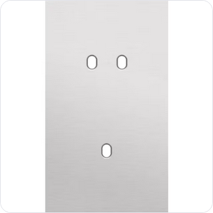 NIKO 2-Voudige afdekplaat v60 vr 1 tweev + 1 enklv schak toggle Niko Toggle alu blue grey brushed