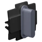 Niko Toggle 2-Voudige afdekplaat h71 voor 1 enkelv schak + 1 stopc alu blue grey brushed RAL: 240 30 05 (kopie) Niko Toggle alu blue grey brushed