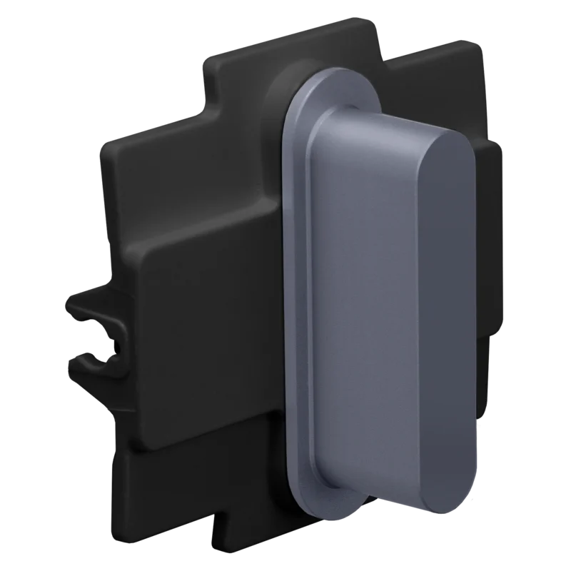 Niko Toggle 2-Voudige afdekplaat h71 voor 1 enkelv schak + 1 stopc alu blue grey brushed RAL: 240 30 05 (kopie) Niko Toggle alu blue grey brushed