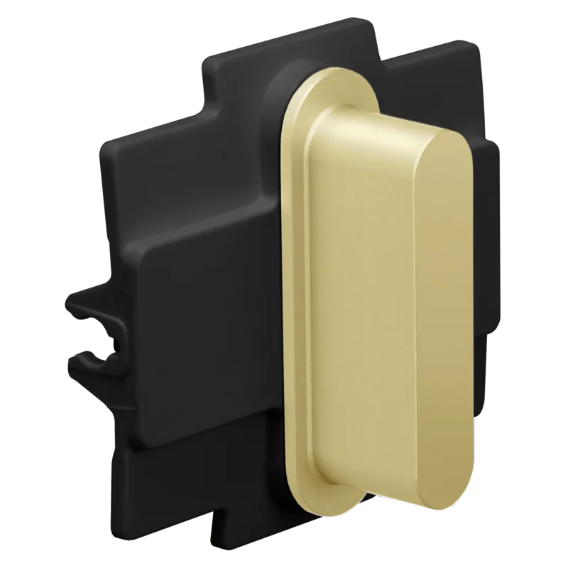 Niko Toggle 2-Voudige afdekplaat h71 voor 1 enkelv schak + 1 stopc alu gold brushed RAL: 1000 (kopie) Niko Toggle alu gold brushed RAL: 1000