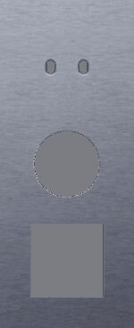 Niko Toggle 3-Voudige afdekplaat v60 vr tweev schak + stopc + fct alu blue grey brushed RAL: 240 30 05