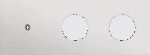 NIKO 3-Voudige afdekplaat h71 vr 1 enklv schak + 2 stopc toggle Niko Toggle alu blue grey brushed