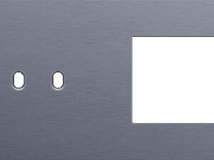 Niko Toggle 2-Voudige afdekplaat h71 vr tweev schak + fct alu blue grey brushed RAL: 240 30 05