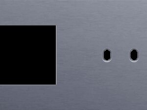 Niko Toggle 2-Voudige afdekplaat h7Enkelvoudige afdekplaatvr tweev schak alu blue grey brushed RAL: 240 30 05