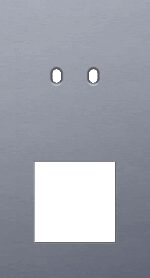 Niko Toggle 2-Voudige afdekplaat v71 vr tweev schak + fct alu blue grey brushed RAL: 240 30 05