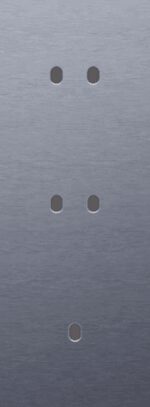 Niko Toggle 3-Voudige afdekplaat v71 vr 2 tweev + enklv schak alu blue grey brushed RAL: 240 30 05