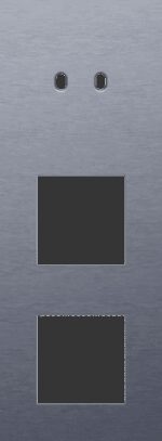 Niko Toggle 3-Voudige afdekplaat v71 vr tweev schak + 2 fct alu blue grey brushed RAL: 240 30 05
