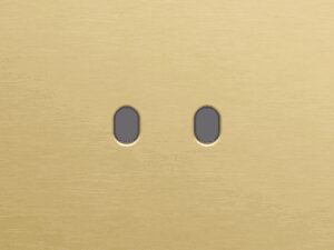 Niko Toggle Enkelvoudige afdekplaat voor 1 tweev schak alu gold brushed RAL: 1000