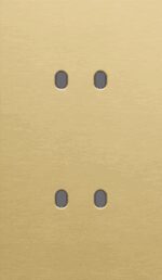 Niko Toggle 2-Voudige afdekplaat v60vr 2 tweev schak alu gold brushed RAL: 1000