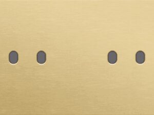 Niko Toggle 2-Voudige afdekplaat h71vr 2 tweev schak alu gold brushed RAL: 1000