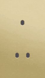Niko Toggle 2-Voudige afdekplaat v60 vr 1 enklv + 1 tweev schak alu gold brushed RAL: 1000