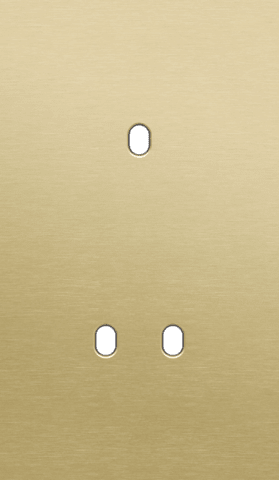 Niko Toggle 2-Voudige afdekplaat v60 vr 1 enklv + 1 tweev schak alu gold brushed RAL: 1000