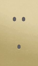 Niko Toggle 2-Voudige afdekplaat v60 vr 1 tweev + 1 enklv schak alu gold brushed RAL: 1000