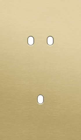 Niko Toggle 2-Voudige afdekplaat v60 vr 1 tweev + 1 enklv schak alu gold brushed RAL: 1000