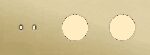 Niko Toggle 3-Voudige afdekplaat h71 vr 1 tweev schak + 2 stopc alu gold brushed RAL: 1000
